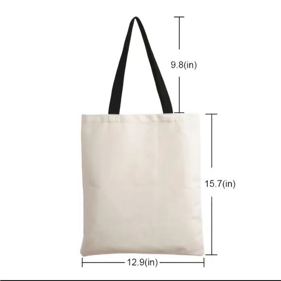 Women's Spooky Fun Halloween Skelton Pattern Canvas Tote Bag - Picture 7 of 9